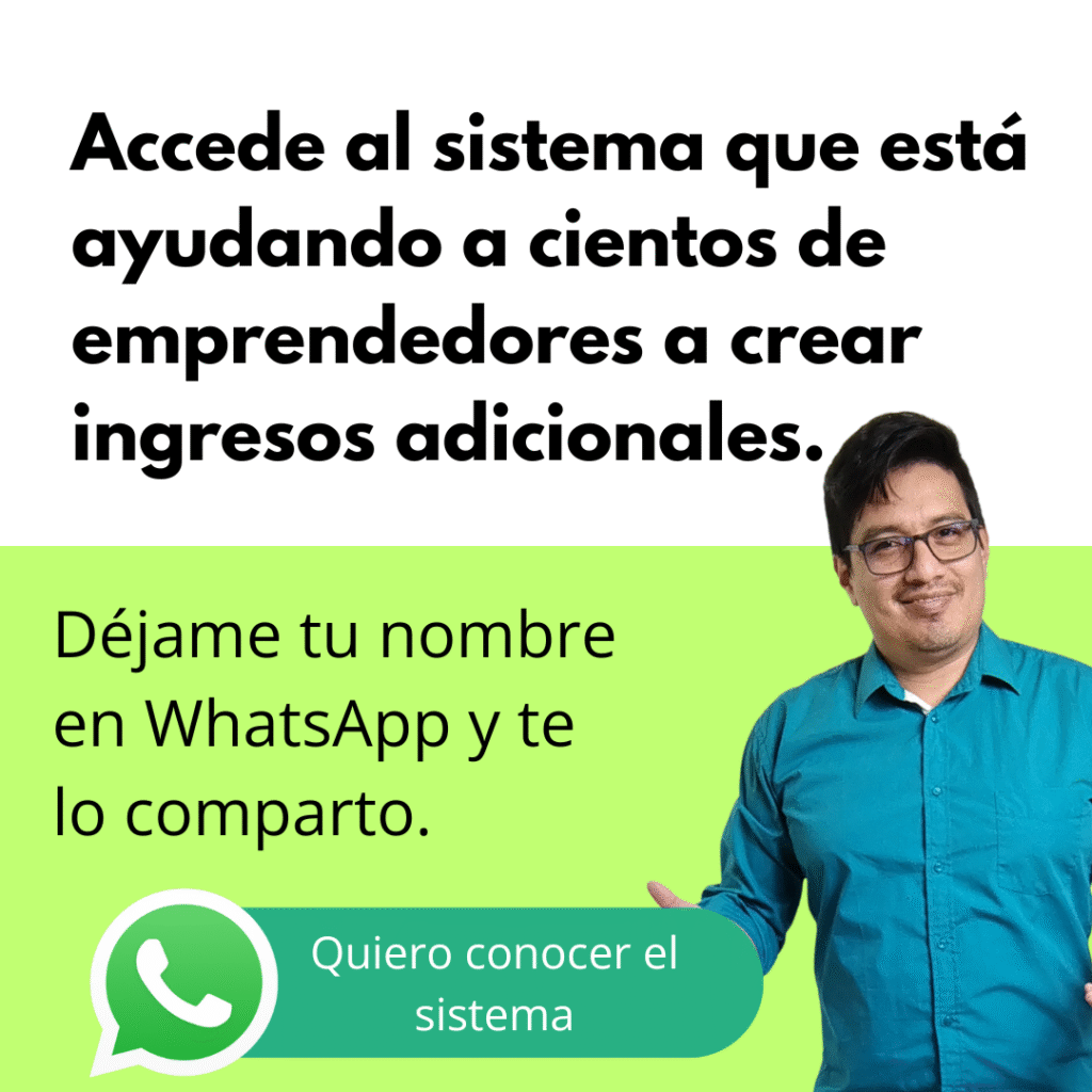 Accede al sistema que está ayudando a cientos de emprendedores a crear ingresos adicionales.